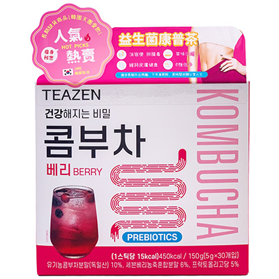 Teazen益生菌康普茶(雜莓味)30包裝